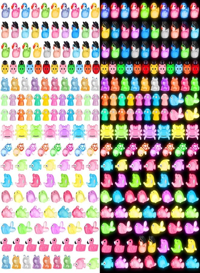 Colingmill 300 Pieces Luminous Mini Resin Animals Figures Glowing Miniature Ocean Animals Luminous Resin Figurines for Garden Micro Landscape Aquarium Potted Decor - Image 1